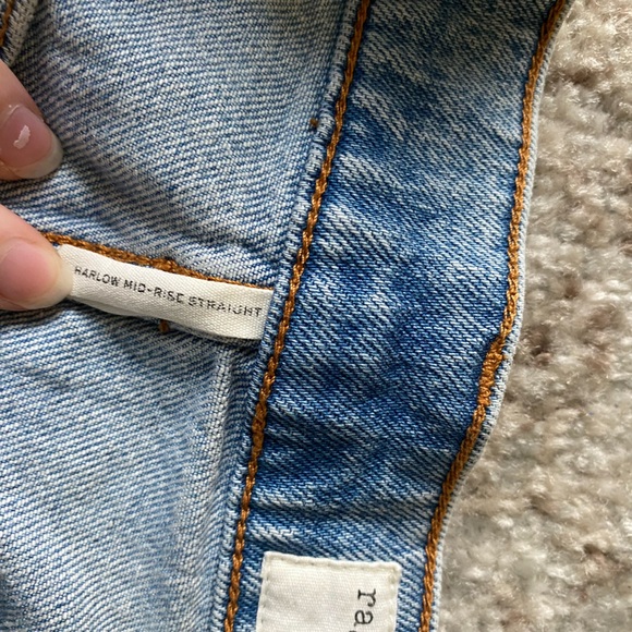 Rag & Bone Harlow Mid-Rise Straight Leg Jeans - Picture 6 of 7